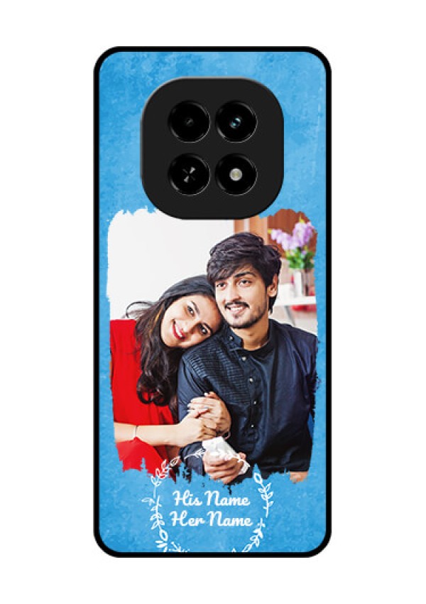 Realme C63 5G Custom Glass Phone Case - Blue Color Vintage Design