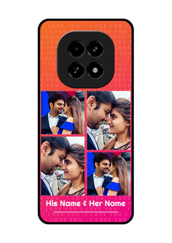 Realme C63 5G Custom Glass Phone Case - I Love You Pink Design