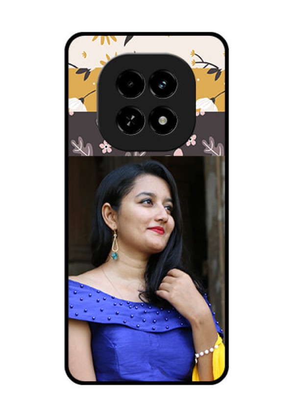 Realme C63 5G Custom Glass Phone Case - Stylish Floral Design