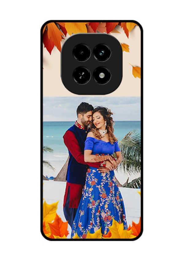 Realme C63 5G Custom Glass Phone Case - Autumn Maple Leaves Design