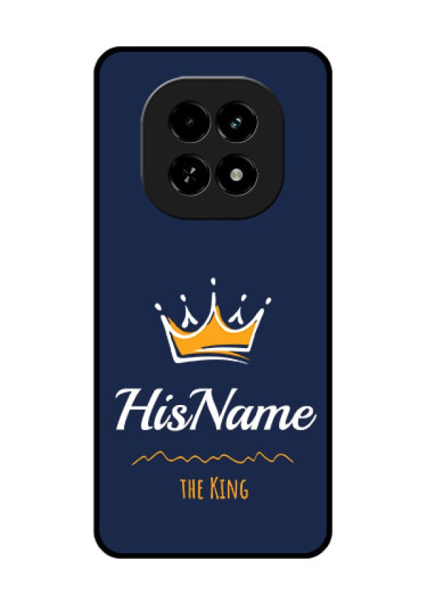 Realme C63 5G Custom Glass Phone Case - King With Name Design