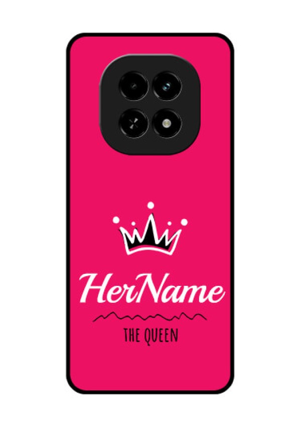 Realme C63 5G Custom Glass Phone Case - Queen With Name Design