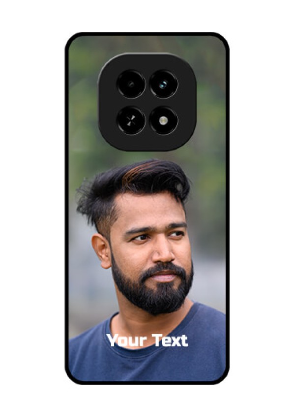Realme C63 5G Custom Glass Phone Case - Photo With Text Design