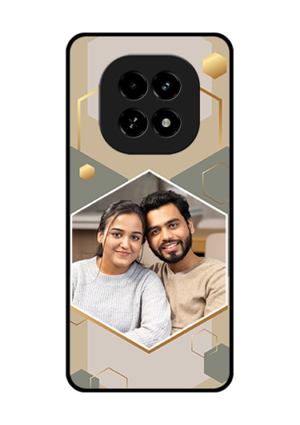 Realme C63 5G Custom Glass Phone Case - Stylish Hexagon Pattern Design