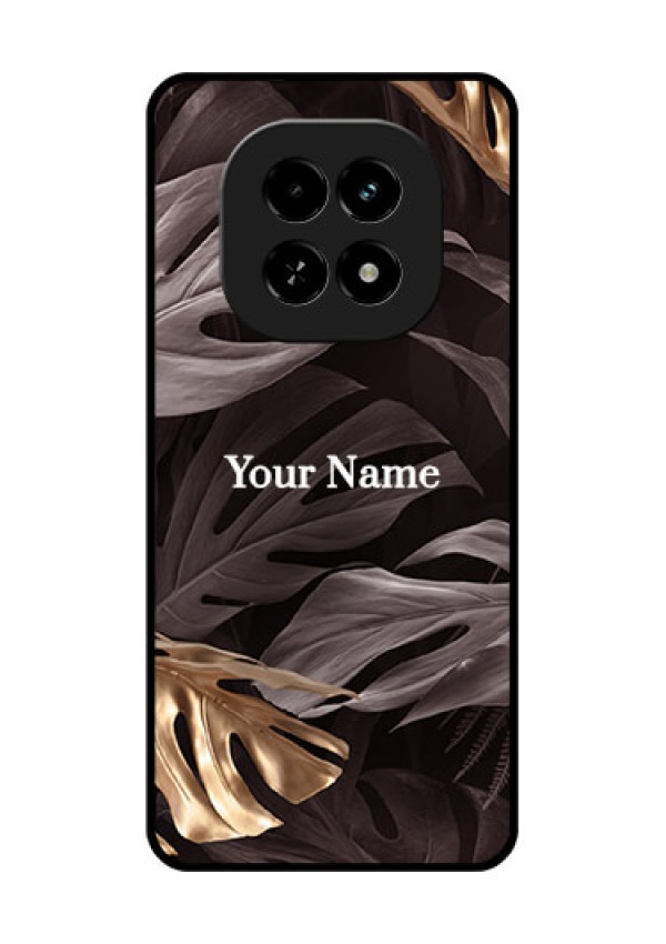 Realme C63 5G Custom Glass Phone Case - Wild Leaves Digital Paint Design