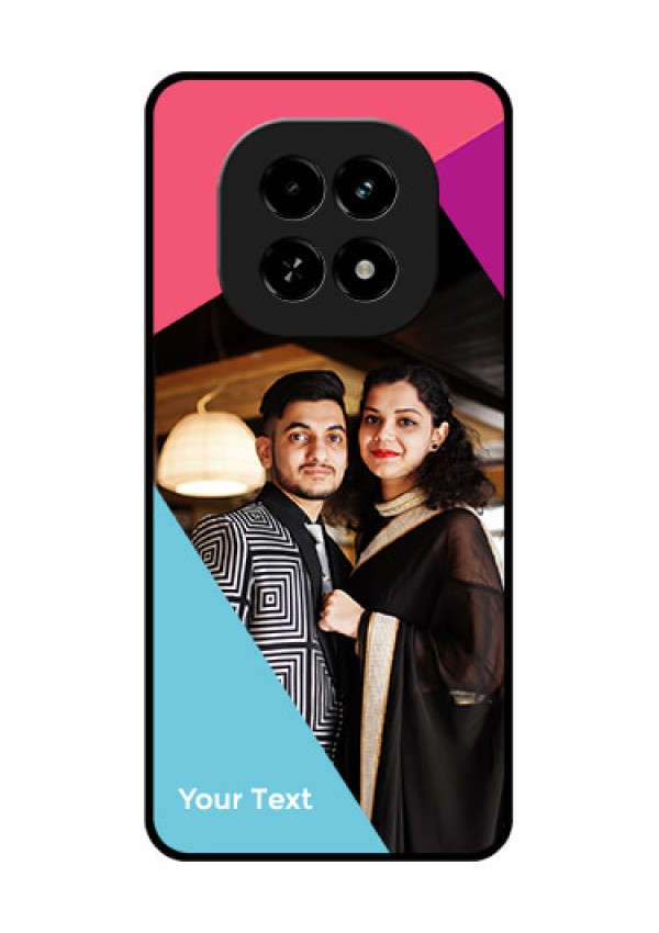 Realme C63 5G Custom Glass Phone Case - Stacked Triple Colour Design