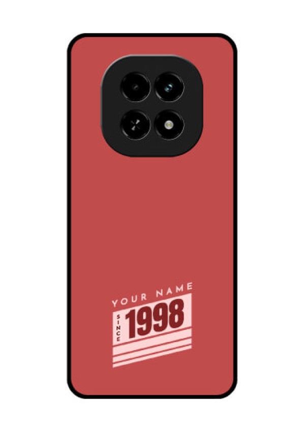 Realme C63 5G Custom Glass Phone Case - Red Custom Year Of Birth Design