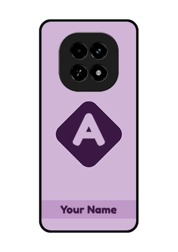 Realme C63 5G Custom Glass Phone Case - Custom Letter In Curved Badge Design