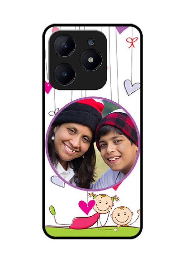 Realme C63 Custom Glass Phone Case - Cute Kids Phone Case Design