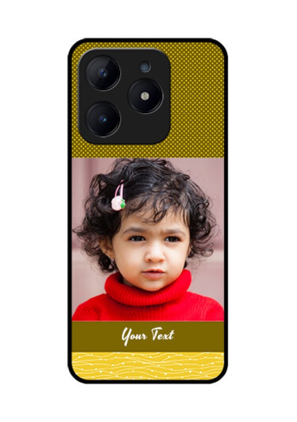 Realme C63 Custom Glass Phone Case - Simple Green Color Design