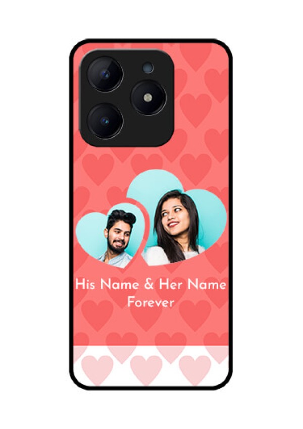 Realme C63 Custom Glass Phone Case - Couple Pic Upload Design
