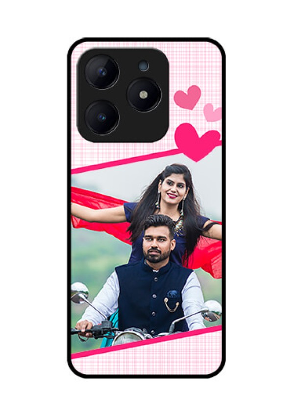 Realme C63 Custom Glass Phone Case - Love Shape Heart Design