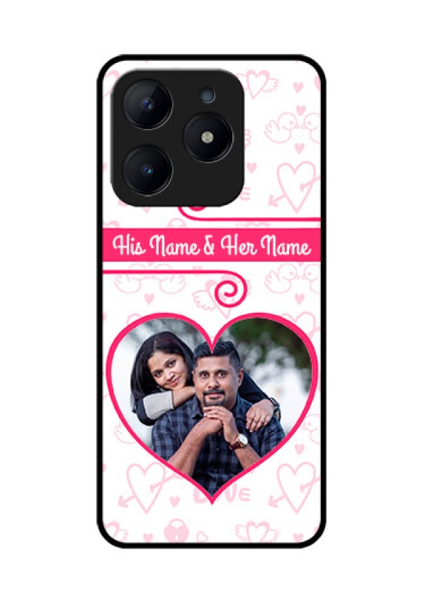 Realme C63 Custom Glass Phone Case - Heart Shape Love Design