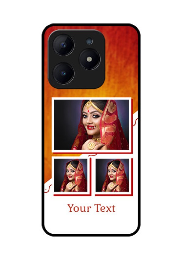 Realme C63 Custom Glass Phone Case - Wedding Memories Design
