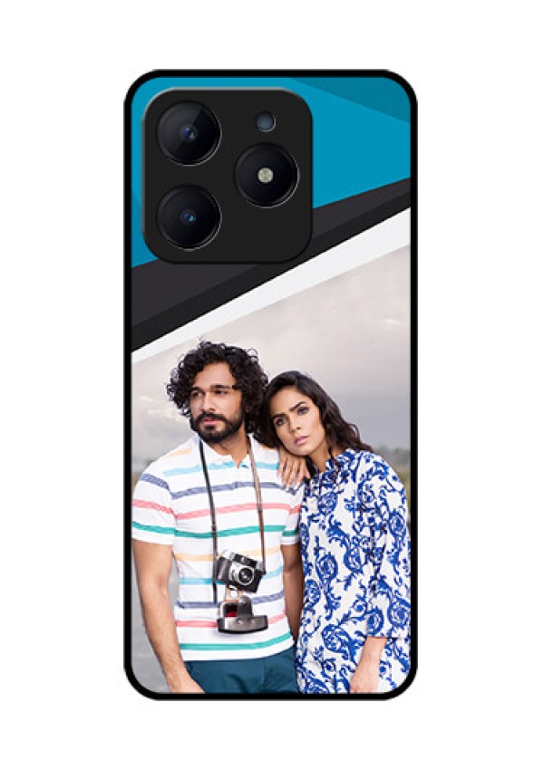 Realme C63 Custom Glass Phone Case - Simple Pattern Photo Upload Design