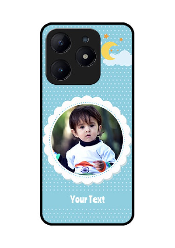 Realme C63 Custom Glass Phone Case - Violet Pattern Design