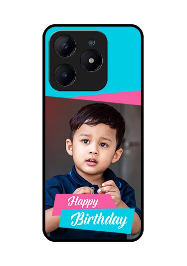 Realme C63 Custom Glass Phone Case - Image Holder With 2 Color Design