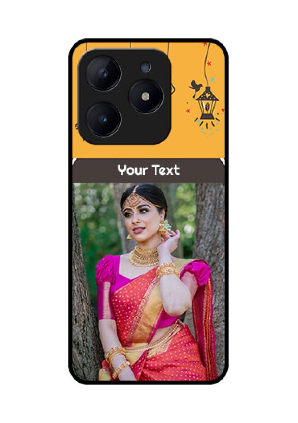 Realme C63 Custom Glass Phone Case - With Family Picture And Icons