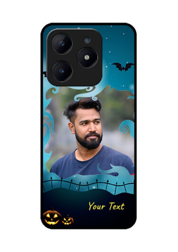 Realme C63 Custom Glass Phone Case - Halloween Frame Design