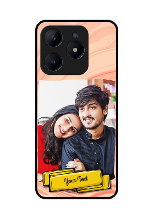 Realme C63 Custom Glass Phone Case - Marble Texture Design