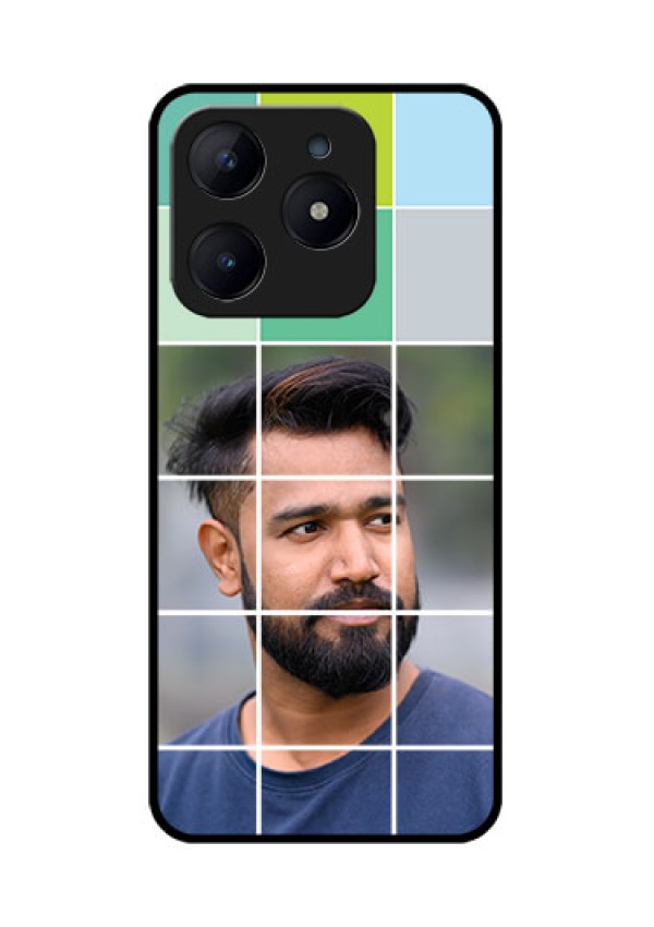 Realme C63 Custom Glass Phone Case - With White Box Pattern