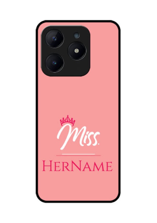 Realme C63 Custom Glass Phone Case - Mrs With Name Design