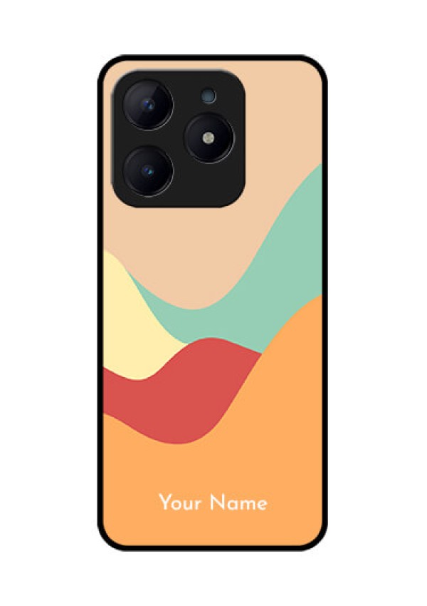 Realme C63 Custom Glass Phone Case - Ocean Waves Multi - Colour Design