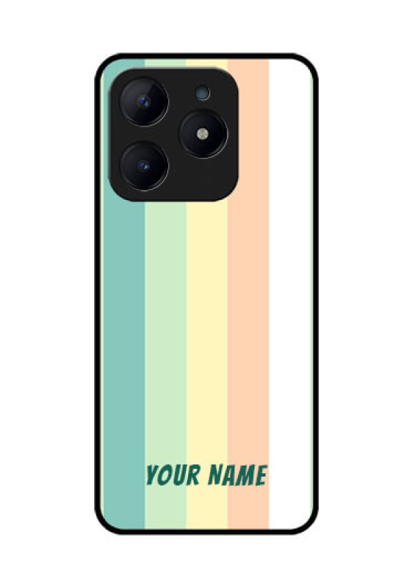Realme C63 Custom Glass Phone Case - Multi - Colour Stripes Design