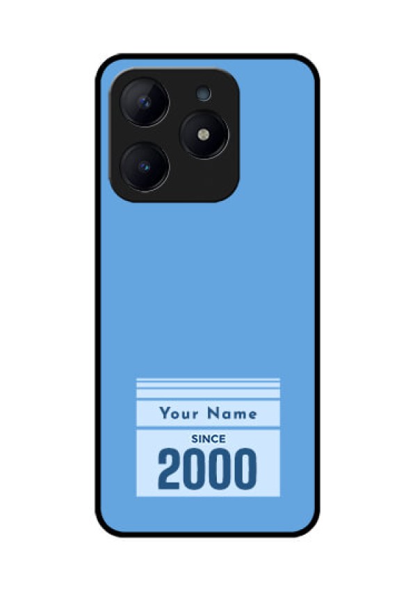 Realme C63 Custom Glass Phone Case - Custom Year Of Birth Design