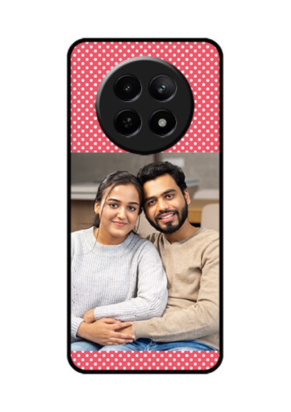 Realme C65 5G Custom Glass Phone Case - White Dotted Design