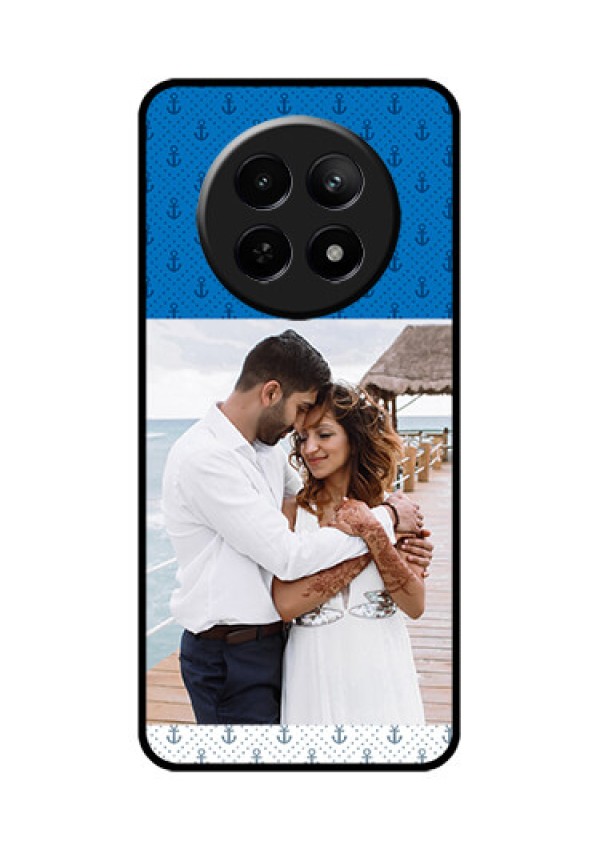 Realme C65 5G Custom Glass Phone Case - Blue Anchors Design