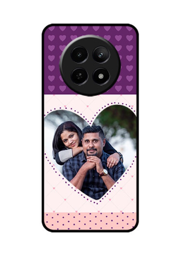 Realme C65 5G Custom Glass Phone Case - Violet Love Dots Design