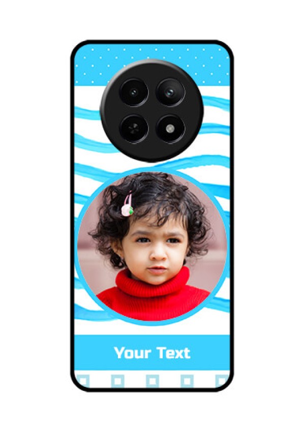 Realme C65 5G Custom Glass Phone Case - Simple Blue Case Design