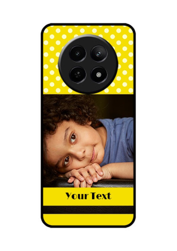 Realme C65 5G Custom Glass Phone Case - Bright Yellow Case Design