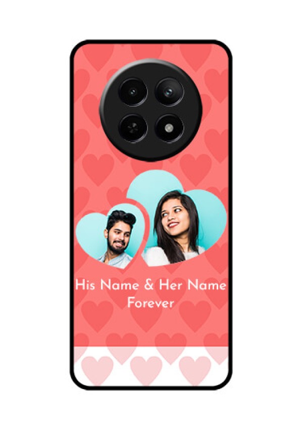 Realme C65 5G Custom Glass Phone Case - Couple Pic Upload Design