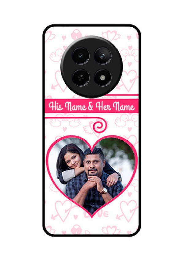 Realme C65 5G Custom Glass Phone Case - Heart Shape Love Design