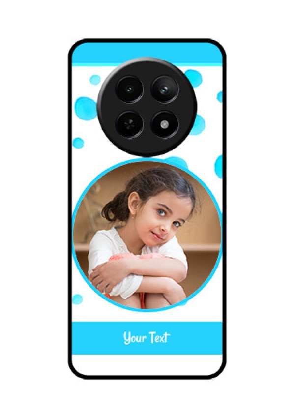 Realme C65 5G Custom Glass Phone Case - Blue Bubbles Pattern Design