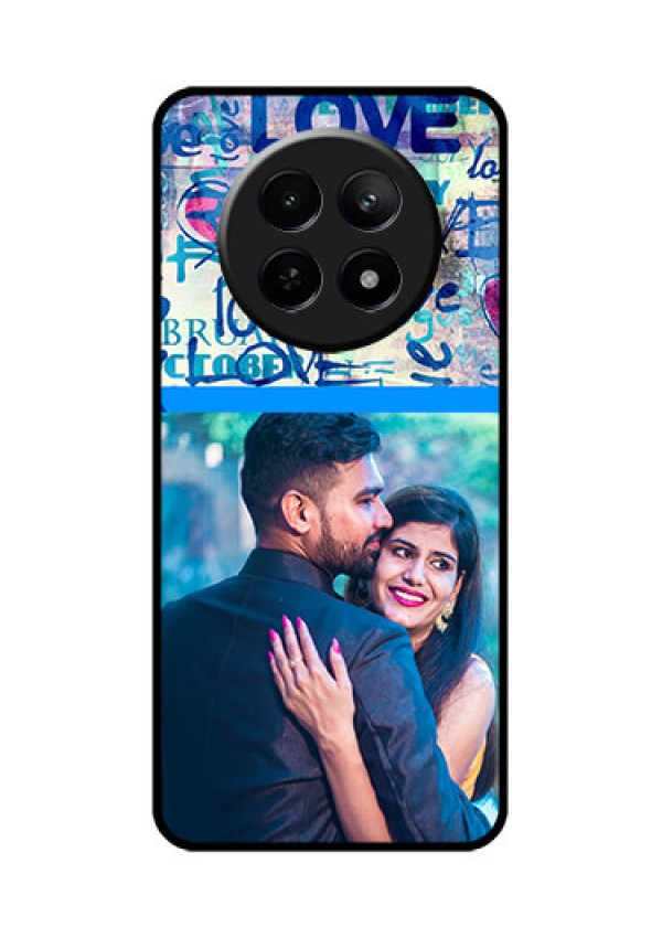 Realme C65 5G Custom Glass Phone Case - Colorful Love Design