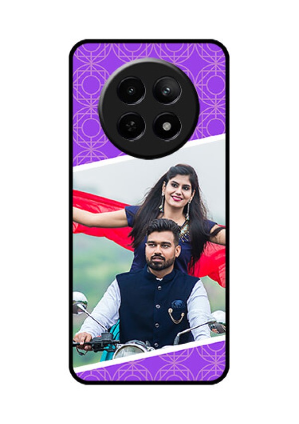 Realme C65 5G Custom Glass Phone Case - Violet Color Pattern Design