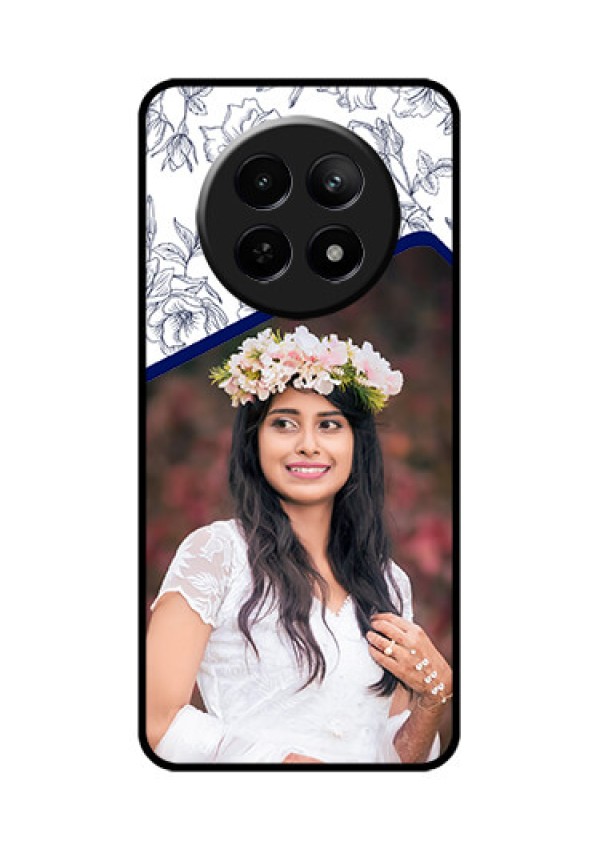 Realme C65 5G Custom Glass Phone Case - Classy Floral Design