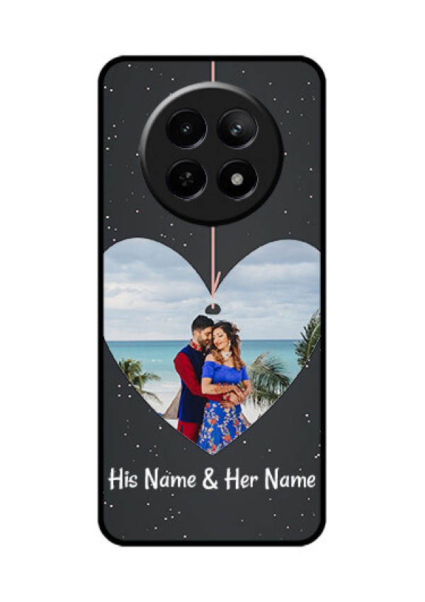 Realme C65 5G Custom Glass Phone Case - Hanging Heart Design