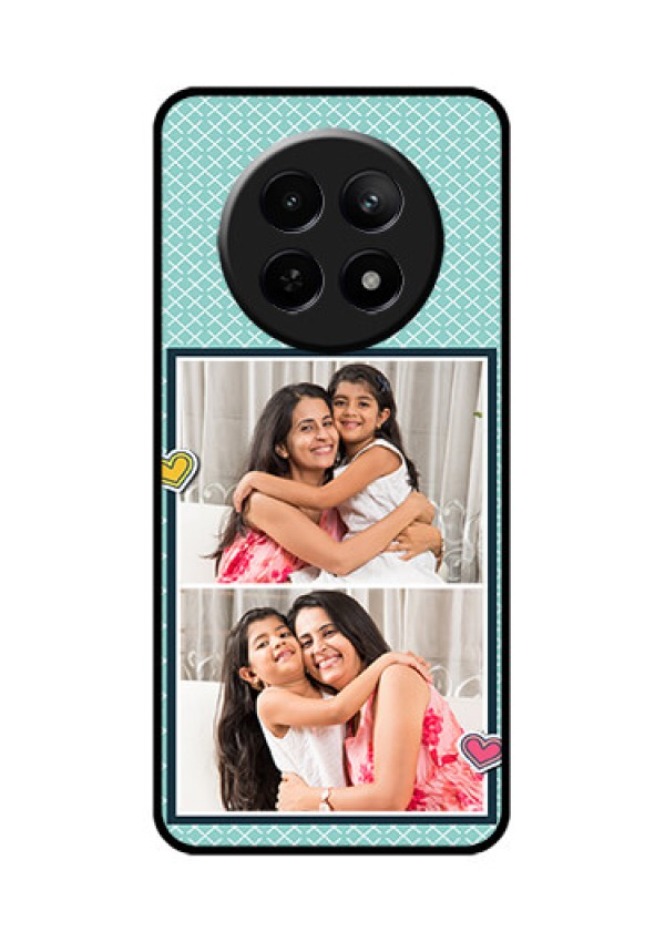 Realme C65 5G Custom Glass Phone Case - 2 Image Holder With Pattern Design