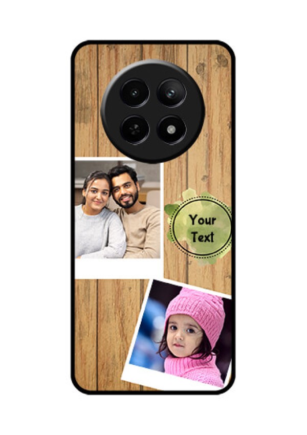 Realme C65 5G Custom Glass Phone Case - Wooden Texture Design