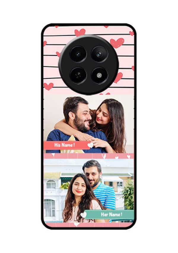 Realme C65 5G Custom Glass Phone Case - Photo With Heart Design