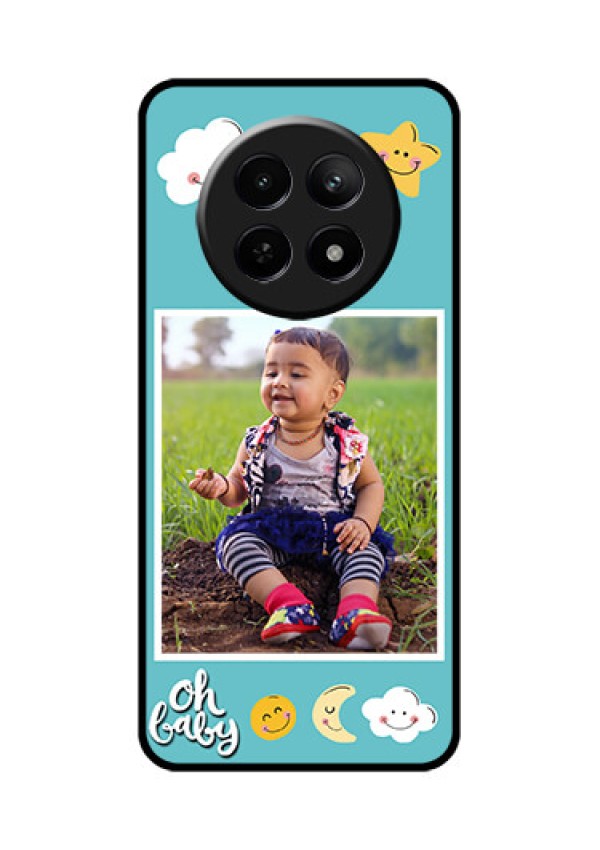 Realme C65 5G Custom Glass Phone Case - Smiley Kids Stars Design