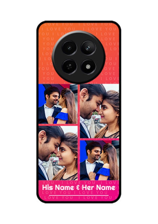 Realme C65 5G Custom Glass Phone Case - I Love You Pink Design