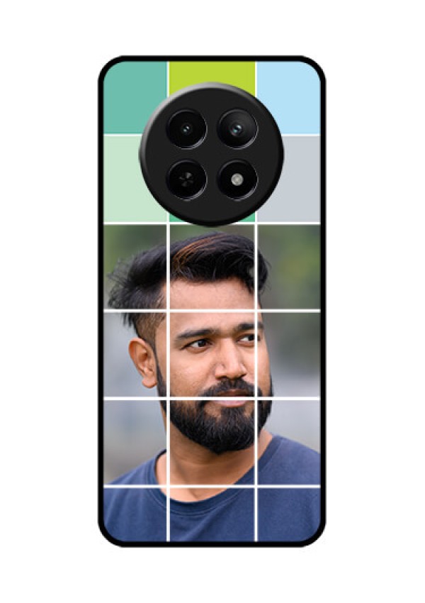 Realme C65 5G Custom Glass Phone Case - With White Box Pattern