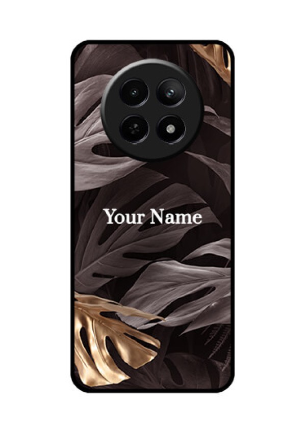 Realme C65 5G Custom Glass Phone Case - Wild Leaves Digital Paint Design