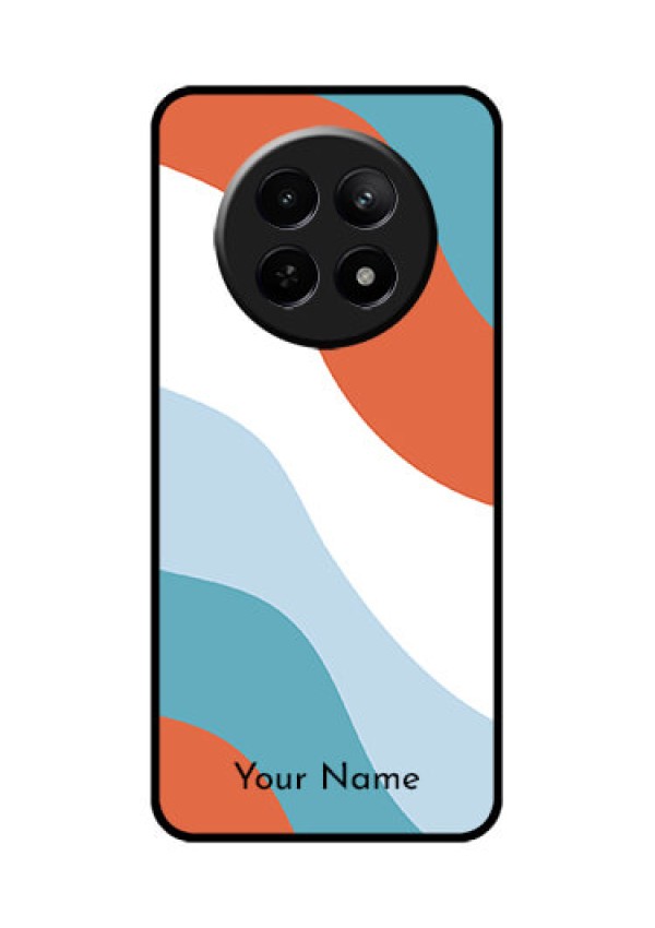 Realme C65 5G Custom Glass Phone Case - Coloured Waves Design