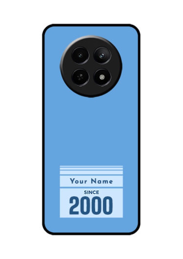Realme C65 5G Custom Glass Phone Case - Custom Year Of Birth Design